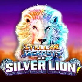 Stellar Jackpots with Silver Lion slot visual from Lightning Box Game available on slotacasinoo.ca