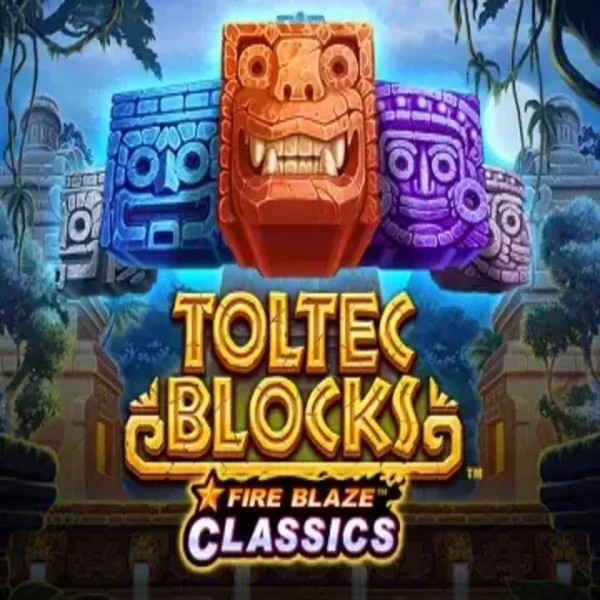 Official Slots logo: Fire Blaze: Toltec Blocks by Rarestone Gaming at Slota Casino